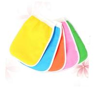 Ipetboom 5pcs Bath Gloves Exfoliating Mitts for Deep Cleansing and Dead Skin Removal Unisex Scrubbing Gloves with Strong Decontamination Suitable for Shower Spa Renewal Mixed Colors