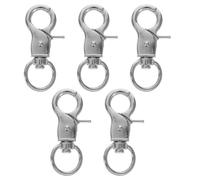 Ipetboom 5pcs Birdcage Lock Metal Snaps Door Chain Lock Heavy Duty Birds Cage Metal Clip Spring Hook Bird Cage Door Bird Cage Accessories Stainless Steel Fly Rope Parrot to Rotate