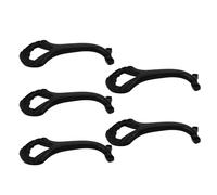 Ipetboom 5PCS Black Ceiling Fan Blade Arms Mounting Brackets Shell-Shaped Aluminum Fan Blade Support for Indoor Repair and Replacement