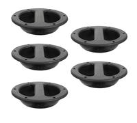 Ipetboom 5Pcs Black Round ABS Stage Speaker Cabinet Handles 146X38Mm Recessed Loudspeaker Handles Accessories for Concert and Band Equipment
