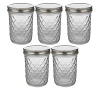 Ipetboom 5pcs Bottle-shaped Glass Storage Box for Snacks and Beef Jerky