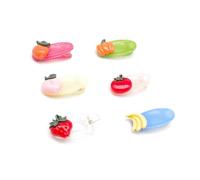 Ipetboom 5pcs Cartoon Fruit Hair Clips Fresh Clips for Girls Stylish Accessories for Hawaiian Parties and Outdoor Fun for Decorating Hair Strawberries Tomatoes Bananas Peaches and Lemons