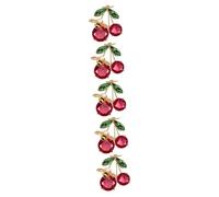 Ipetboom 5pcs Cherry Pin Brooch for Women Creative Decorative Lapel Pin Glossy Wear Resistant Accessory Sweet Elegant Design for Parties Festivals and Daily Wear