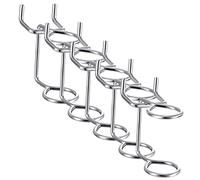 Ipetboom 5pcs Double Ring Screwdriver Organizers Pegboard Hooks Iron Tool Holders for Garage Workbench Home Office Storage Metal Peg Hooks for Screwdrivers Pliers and Light Tools
