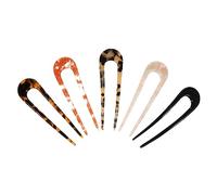Ipetboom 5pcs Elegant U-shaped Vintage Hairpins Acetate Hair Sticks for Women Stylish Lady Headdress for Weddings and Daily Use Beautiful Decorative Hair Accessories