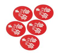 Ipetboom 5pcs Emergency Disconnect Arrow Direction Labels for Switches Accurate Red Warning Stickers Rotatable Sign for Home Office Garage Stop and No Parking Identification