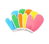 Ipetboom 5pcs Exfoliating Bath Gloves Hand Scrub Exfoliator for Shower Spa Body Brush Random Color