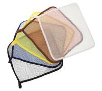 Ipetboom 5pcs Exfoliating Washcloth Set for Women and Men - Dual-Sided Body Scrub Towel with Back Exfoliator, Dead Skin Remover Bath Scrubbing Nets in Blue, Beige, Yellow, Coffee, and Black