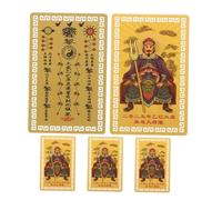 Ipetboom 5pcs Feng Shui Tai Sui Gold Cards Traditional Chinese Amulet for Wealth Protection and Luck Small Lightweight Auspicious Snake Year Decor