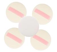 Ipetboom 5pcs Flocking Makeup Powder Puff for Smooth Application Portable Body Powder Tool for Loose and Setting Makeup for Daily Use and Travel