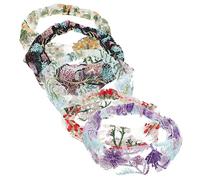 Ipetboom 5pcs Floral Embroidered Bandana Headband for Women Stylish Hair Scarf and Wraps for Daily Wear Costume Parties and More Elegant Lace Design for Hair Coverage