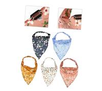 Ipetboom 5Pcs Floral Printed Elastic Hair Kerchief Headbands for Women Triangle Hair Scarves with Suitable for Daily Wear Party Travel and Makeup Use
