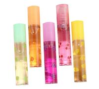 Ipetboom 5Pcs Fruit Flavored Lip Gloss Moisturizing Lip Balm for Hydration Portable Non Sticky Lip Care for Friends