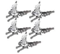 Ipetboom 5pcs Magnetic Nail Holder Set Alloy Nail Stand for Press Painting Practice Display with High Strength Magnet Salon Tool for Manicure DIY