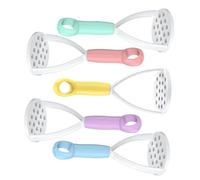 Ipetboom 5Pcs Manual Potato Masher PP Material Food Crusher with Ergonomic Handles for Smooth Mashed Potatoes Food Kitchen Supplies Colors