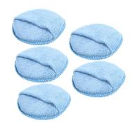 Ipetboom 5pcs Microfiber Waxing Sponge Buffing Pads Round Cleaning Sponges for Car Washing Buffing Pad