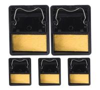 Ipetboom 5pcs Mini Soldering Iron Stand High Temperature Resistant Metal Holder with Tip Cleaner Sponge for Electronic Assembly and Soldering Station Tools
