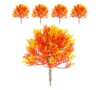 Ipetboom 5pcs Miniature Maple Tree Model Fade-resistant Micro Landscape Trees for Architecture Sand Table Dollhouse Crafts Seasonal Village Decorations