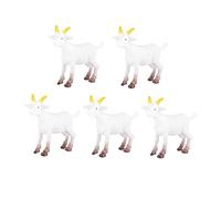 Ipetboom 5PCS Miniature Sheep Decor PVC Goat Models for Rural DIY Scenes Farm Animal Ornaments with Realistic Detail for Learning and Decorative Use
