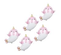 Ipetboom 5pcs Narwhal Foil Balloons Creative Birthday Party Decorations for Festivals and Daily Scene Decor Photo Props for Celebrations