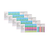 Ipetboom 5pcs Pan Flute Note Stickers for 18/16 Tubes Pan Pipes Pvc Paper Music Scale Labels Beginner Practice Guide for Music Classrooms
