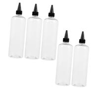 Ipetboom 5pcs Pointed Mouth Hair Dye Bottles with Lids Plastic Squeeze Applicator for Easy Hair Color Application and Sauce Dispensing Lightweight Reusable Containers