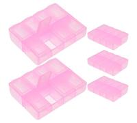 Ipetboom 5pcs Portable Pink Pill Organizer Box with Airtight Pp Material, Large Compartments for Weekly Medicine Storage, for Travel and Household Use by Travelers and Elders