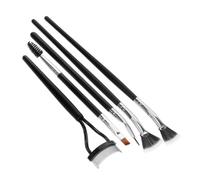 Ipetboom 5pcs Precision Folding Angle Scalloped Lash Brush Eyebrow Mascara Fan Shaped for Lengthened Lashes