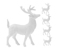 Ipetboom 5pcs Reindeer Figurines Miniature Elk Sculptures for Festive Home Decoration Versatile Xmas Deer Statues for Holiday Display and Seasonal Ornament Collection