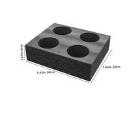 Ipetboom 5pcs Reusable Drinks Carrier Cup Trays Black Beverage Holder Tray for Hot Cold Drinks Takeout Cafes Restaurants Easy to Clean