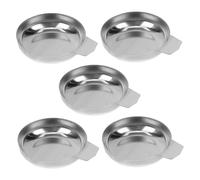 Ipetboom 5pcs Stainless Steel Digital Scale Weighing Trays with Curved Spout and Unique Handle for Accurate Jewelry and Small Item Measurements Reusable Pans for Store Weight and Precise