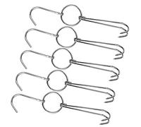 Ipetboom 5pcs Stainless Steel Roast Hooks for Hanging Meat Poultry Sausages Double Hook Design for Drying Smoking for Butchers Home Cooking