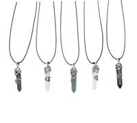 Ipetboom 5pcs Stunning Natural Stone Necklace Sweater Chain Clavicle Chain Women Jewelry for Occasions