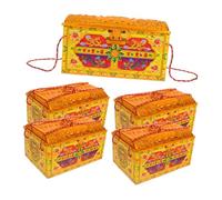 Ipetboom 5pcs Thickened Chinese Ancestors Paper Treasure Chest Sacrificial Supplies for Qingming Festival Rituals Detailed Handmade Craft with Heaven Banknotes Cultural Worship for Deceased