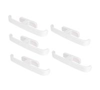 Ipetboom 5PCS Wall Mounted Slipper Organizer Rack Elastic Plastic Hanging Shoe Hangers for Bathroom and Hallway Space Saving Shoe Storage Holder for Slippers White