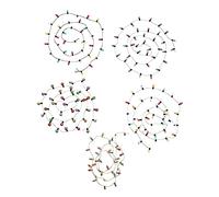 Ipetboom 5Pcs Xmas Decorative Light String Pendants Non Electric Small Beads Hanging Ornaments for Christmas Tree Living Party Home Decor