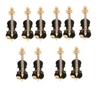 Ipetboom 5sets 2pcs Violin Brooch for Clothes Creative Enamel Shawl Pin Unique Musical Instrument Lapel Pins Stylish Accessories for Parties and Daily Wear Durable and Secure Design 2pcs*5