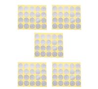 Ipetboom 5sheets Decorative Seal Stickers for Envelope Sealing DIY Crafts Strong Adhesive Silver Foil Stickers with Embossed Design