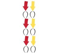 Ipetboom 6 pcs Arrow Headband Fun Novelty Hair Accessories for Parties Festivals and Cosplay Vibrant Red Yellow Colors for Birthdays and Celebrations