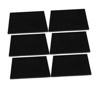 Ipetboom 6 Pcs Black Jewelry Display Pads Soft Insert Cushions for Rings and Earrings Organiser Protection Store and Sell with Cut to Fit Sponge Tray Liners for Personal and Retail Use