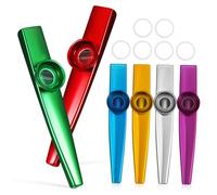 Ipetboom 6 Pcs Kazoo Instruments Metal Music Enlightenment Simple to Use Assorted Color for Home Party Adults Kids Practice Kazoo for Music Lover