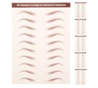 Ipetboom 6 Sheets Simulated Eyebrow Stickers Temporary Peel off Eyebrow Stickers for Makeup for Women
