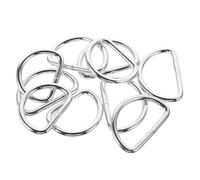 Ipetboom 60Pcs Metal D Rings for Sewing Bag Making Iron Buckle for Purse Connecting Backpack Straps Key Chain Hooks DIY Craft Supplies Rust-resistant Silver D Buckle Hardware