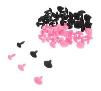 Ipetboom 60Pcs Plastic Flocking Safety Craft Nose with Washers for Handmade Dolls Plush Animals Puppets Triangular Design for Secure Attachment Options for DIY Amigurumi and Crochet Making