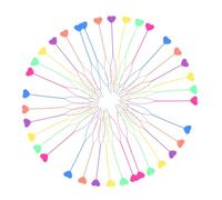 Ipetboom 60Pcs ’S Hair Styling Tools Set with Heart-Shaped Threading Applicators, Colorful French Braid Loop Tools and Hair Bun Holders for ’ Ponytail and Updo Accessories