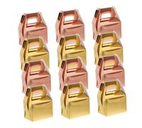 Ipetboom 60pcs Wedding Favor Boxes with Handles Rose Gold and Gold Small Paper Boxes Portable Candy Snack Packaging for Party Treats for Sweets Cookies Desserts