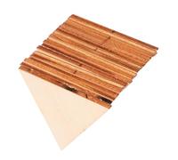Ipetboom 60pcs Wooden Triangle Slices Unfinished Wood Cutouts for DIY Crafts and Decorations Smooth Sanded Surface Double-Sided Natural Wood Color Ornaments for Home Parties and Art