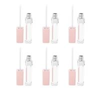 Ipetboom 6pcs 5.5ml Pink Empty Mascara Eyeliner Tubes Refillable Abs Containers for Women, Uniform Application Cosmetic Bottles for Travel and DIY Makeup