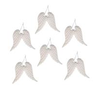 Ipetboom 6pcs Angel Wing Christmas Ornaments for Tree Hanging Decoration Festive Xmas Party Decor DIY Craft Accessories Wall and Door Accent Holiday Ambiance Enhancer