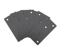 Ipetboom 6pcs Black Stainless Steel Flat Corner Braces Heavy Duty Mending Plates for Furniture Cabinet Shelf Table Reinforcement Brackets